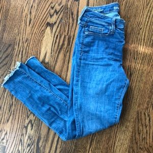 Universal thread raw hem high rise jeans